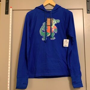 NWT Three Square Florida Gators Women’s Blue Medium Hoodie Jacket with Thumbhole